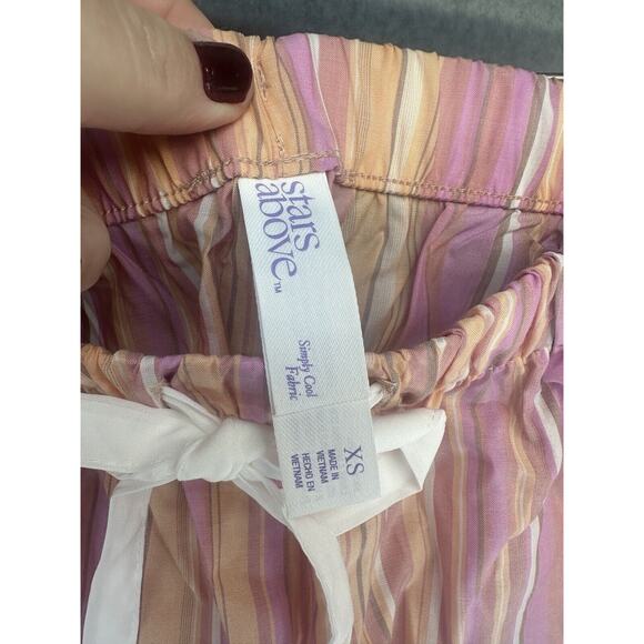 Stars Above Shorts Womens Sleep Loungewear High Waist Pink Stripe Sleep Size XS - Picture 7 of 9
